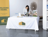 6ft Table Cover 3 sided (Open Back)