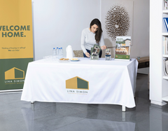 6ft Table Cover 3 sided (Open Back)